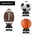 thumbnail image 3 of 6 Pcs Memorabilia Ball Display Stand Pedestal Ball Stand Holder for Soccer Basketball Football Volleyball Softball Bowling(Black), 3 of 5