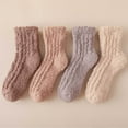 thumbnail image 2 of ktowifly 4 Pairs Fuzzy Crew Socks for Women Thermal Thick Winter Warm Soft Comfy Trendy Sleepwear Sock, 2 of 3