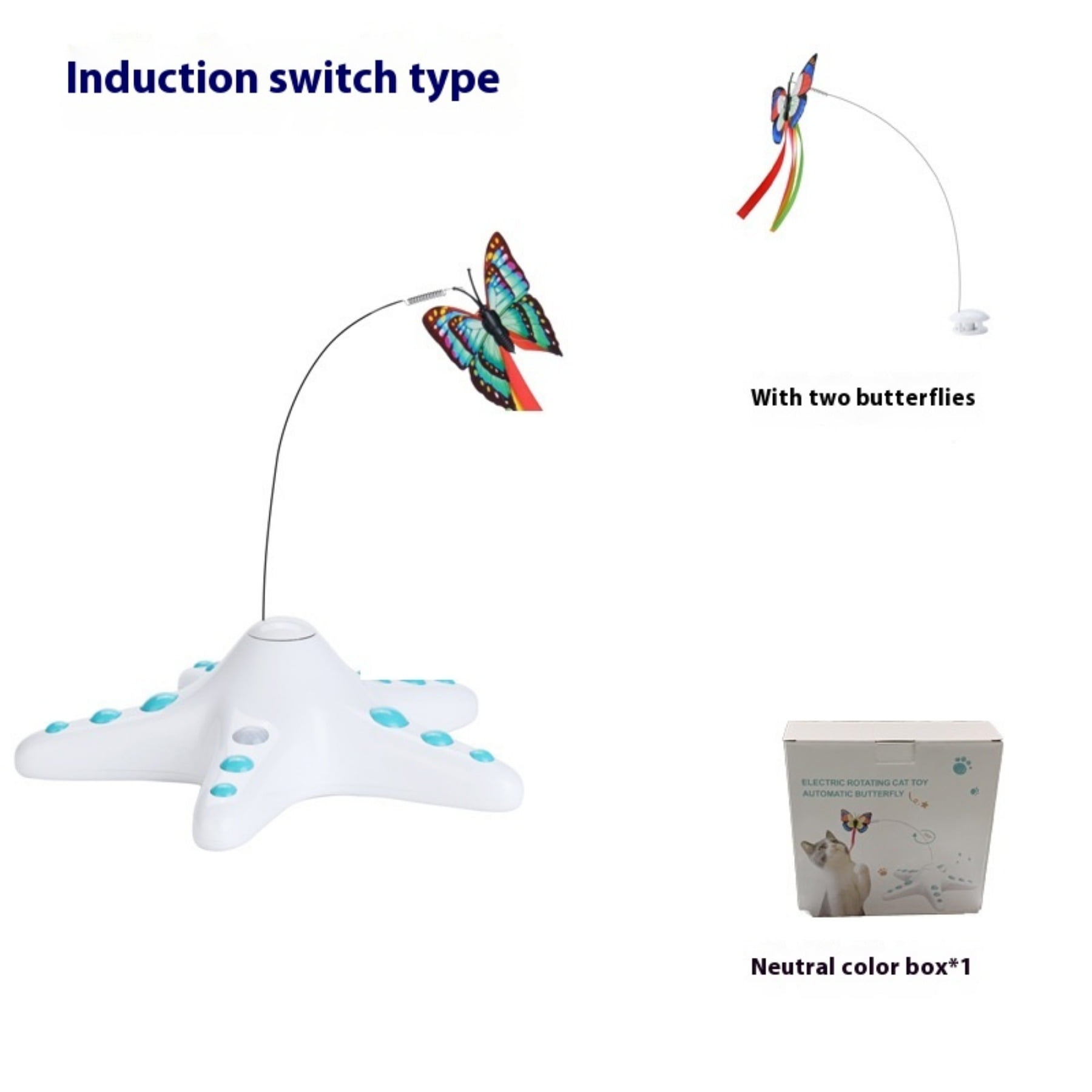 Smart Electric Cat Toy Automatic Self Play Kitten Teaser with Motion Sensor Interactive Fun for Indoor Cats