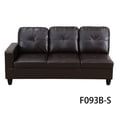 thumbnail image 4 of Hommoo Faux Leather L-Shaped Sectional Sofa, Modern 4-Seat Couches and Sofas Set, Living Room Furniture Sets for Home& Office, Brown(No Ottomans), 4 of 8