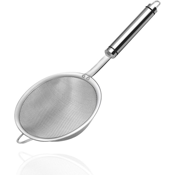 Small Strainer Fine Mesh, Kitchen Gadgets Metal Extra Fine Mesh Sieve  Strainer Stainless Steel with Handle