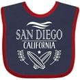 thumbnail image 3 of Inktastic San Diego California Cute Surfing Boys or Girls Baby Bib, 3 of 4
