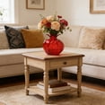 thumbnail image 4 of Jarrón de cristal de granada para flores frescas y plantas hidropónicas, decoración de mesa de textura roja regalo para salón, comedor y oficina, 4 of 6