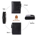 thumbnail image 4 of FALAN MULE Small Wallet for Women Genuine Leather Bifold Purse RFID Blocking Card Holder, 4 of 6