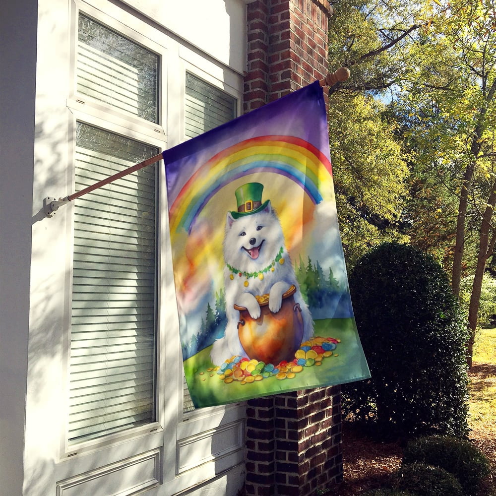 Samoyed St Patrick's Day House Flag 28 in x 40 in