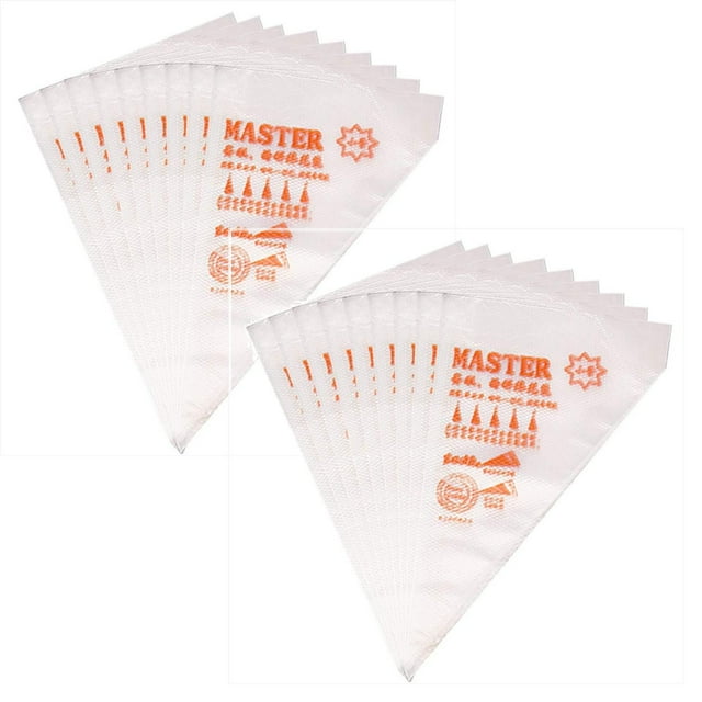 Oleegame 2PC Large Thickened 100Pcs Disposable Tipless Piping Bags And Bag Icing Bags For Cookies Decorating Cupcake