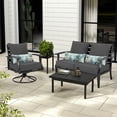 thumbnail image 2 of Aoodor 23" x 26" Patio Chair Cushions Set, Memory Foam Outdoor Deep Seat Cushions (1 Seat, 1 Back, 1 Lumbar Pillow) - Charcoal, 2 of 8