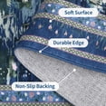 thumbnail image 5 of Floral Living Room Rugs, Washable Large Non-Slip Accent Dining Room Rug, Soft Low-Pile Decorative Rugs, Bordered Water Lily Print Rug for Home, 5 of 11