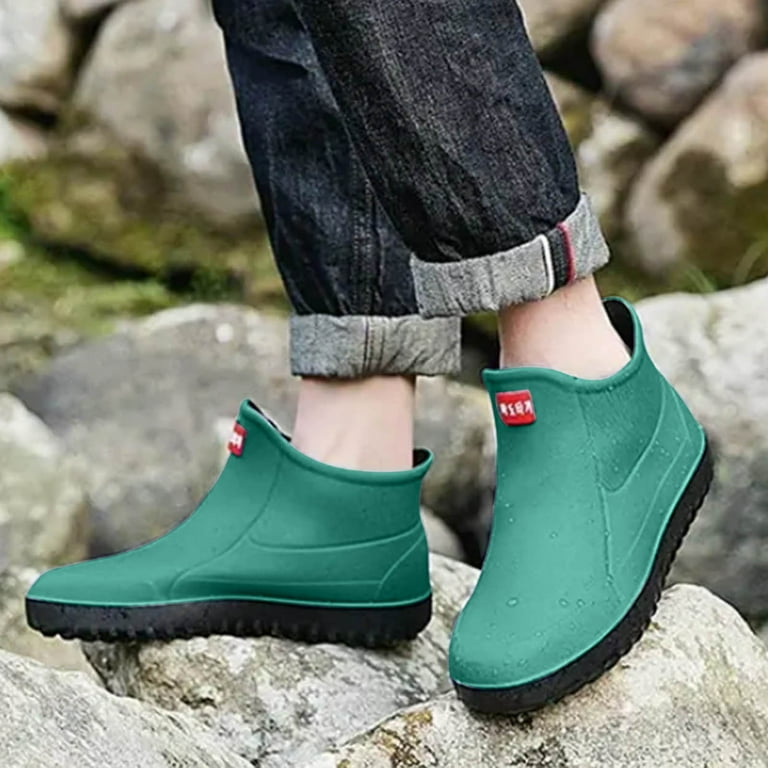 XDDST Dress Sneakers Shoes for Mens Short Tube Slip Outer Casual Rain Boots  - Walmart.com