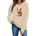 thumbnail image 2 of Zxlsdmn Womens Long Sleeve Sweatshirts Comfy Crew Neck Pullover Tops Trendy Graphic Sweatshirt Casual Drop Shoulder Fall Winter Sweat Shirts XL, 2 of 5