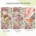 thumbnail image 6 of Shabby Chic Rose Flower Floral Waterproof Picnic Patio Party Round Table Cloth Cover Decorations Fabric 60 Inch Circular Tablecloth for 20-47 Inch Home Dining Room Kitchen Decor, 6 of 6