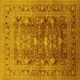thumbnail image 1 of Ahgly Company Indoor Square Oriental Yellow Traditional Area Rugs, 4' Square, 1 of 4