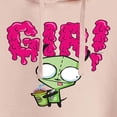 thumbnail image 3 of Invader ZIM - GIR Drinking and Sticking Tongue Out - Juniors Cropped Pullover Hoodie, 3 of 5