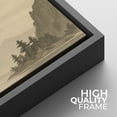 thumbnail image 6 of Framed Canvas Print Japanes Style Landscape Wall Art Japandi Decorative for Living Room Bedroom - 16"x16" BLACK, 6 of 8