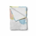 thumbnail image 2 of Cartoon Soft Flannel Fleece Throw Blanket, Random Strokes Brushes in Circular and Band Shapes Dashes with Pastel Tones, Cozy Plush for Indoor and Outdoor Use, 60" x 80", Multicolor, by Ambesonne, 2 of 6