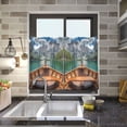 thumbnail image 4 of Yayeee Kitchen Curtains Tier Pair Light Filtering 27"x24" Rod Pocket Short Cafe Window Panel, Lake, 4 of 7