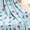 thumbnail image 3 of LightBlue Dinosaurs Stars Moons Pattern Blanket,Comfortable Soft Lamb Wool Throw Blanket,All Season,Warm Lightweight Blankets for Sofa Bed Couch Living Room Chair,50"x60", 3 of 4
