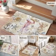 thumbnail image 5 of Non-Slip Rug Pad Rugs Watercolor Marine Octopus Starfish Rectangle Area Rugs 2x3Ft Soft Carpet Pads for Living Room Kids Room, Sailboat Shell on Retro Newspaper, 5 of 9