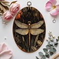 thumbnail image 7 of Canvas Wall Art Vintage Textured Flowers Sandstone Nature Botanical Decorative Oval Framed Canvas Prints Vintage Wall Hanging Decor for Home Decorations 8.6"x11.4", 7 of 7
