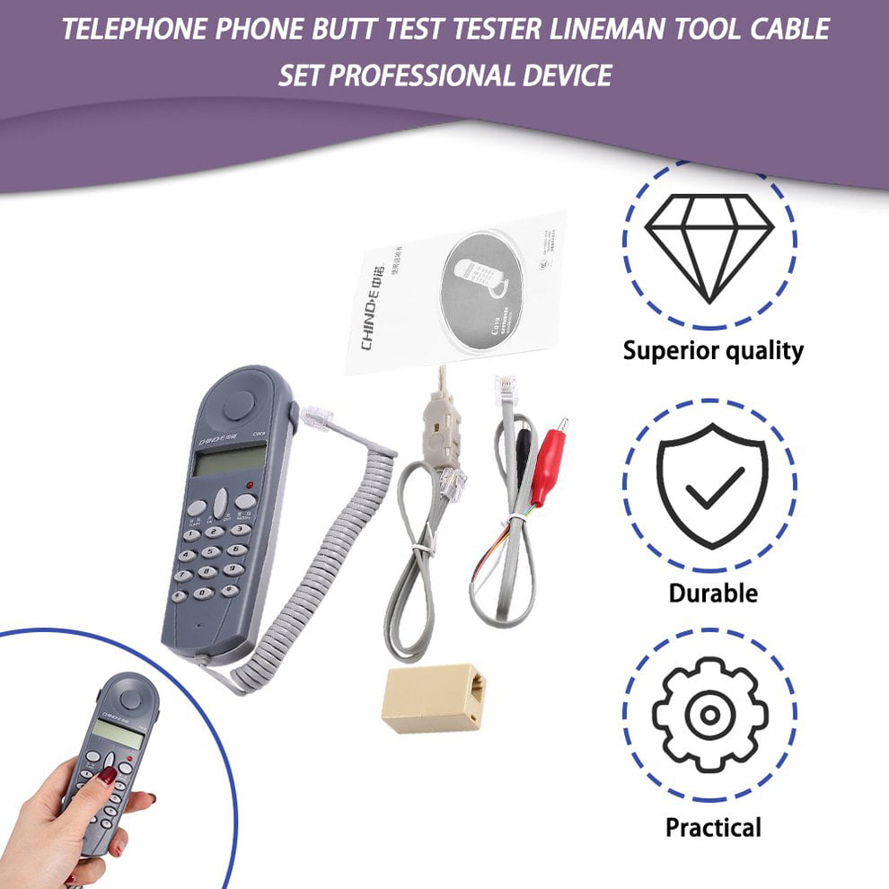 BT Telephone Phone Lineman Butt Test Tester Tool Cable Set 