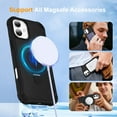 thumbnail image 5 of Allytechgroup Military-Grade Shockproof iPhone 16 Case, MagSafe-Compatible Apple iPhone 16 Cover with Magnetic Back Cover & Built-in Ring Holder Kickstand for Car Mount Phone Case,Black, 5 of 7