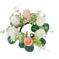 thumbnail image 2 of PPgejGEK Faux Roses Artificial Flower Garland Wedding Table Centerpiece Decor for Party Event Home Christmas Decoration 23cm/9.06in Diameter, 2 of 4