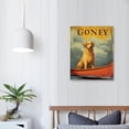 thumbnail image 3 of ARISTURING Golden Dog Canoe Co Canvas Wall Art Print, Dog Artwork, 3 of 4