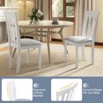 thumbnail image 3 of Spaco Dining Chair Set of 2 Upholstered Wooden Kitchen Chairs with Padded Seat and Rubber Wood Frame-White, Lounge Chair, Dining Room Chair for Kitchen, Dining, Bedroom, Living, 3 of 6