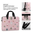 thumbnail image 4 of 16" Laptop Briefcase for Work Travel Laptop Shoulder Bag Carrying Handbag Laptop Case Pink Christmas Pattern, 4 of 8