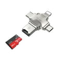 thumbnail image 1 of [PST] 4 in 1 Multi function Micro SD TF Card Reader with USB C Lightning Micro USB OTG HUB Adapter, 1 of 5