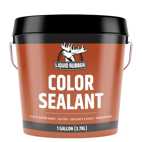 Liquid Rubber Color Waterproof Sealant - Elastomeric Roofing Coating for Flat or Slope Roofs & Foundations - DIY Paint & Leak Repair Membrane Compatib