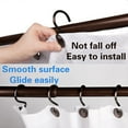 thumbnail image 4 of Metal Shower Curtain Hooks, Oil-Rubbed Bronze Rustproof Decorative Shower Curtain Rings for Bathroom, Curtain Hooks for Shower Liner, 12Pcs, 4 of 5