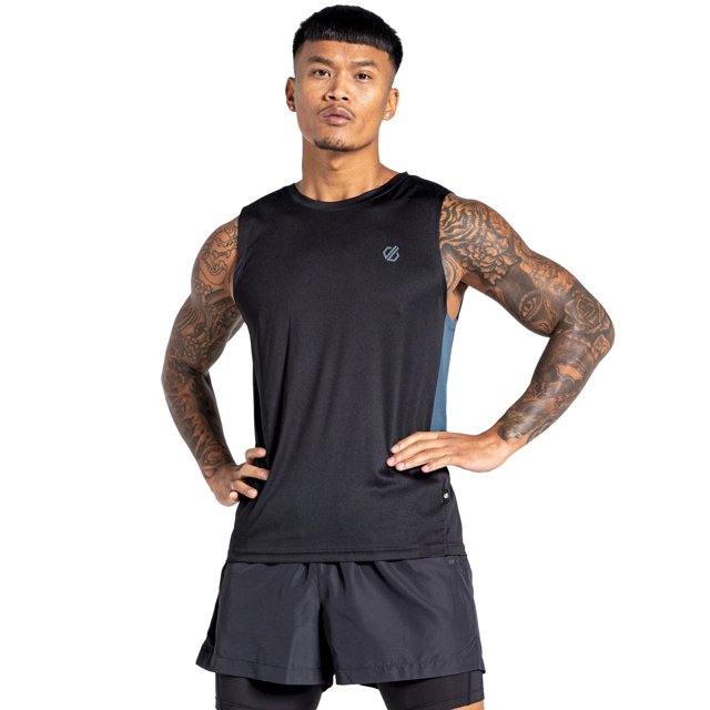 Dare 2B - Camiseta sin Mangas Realist de Reciclado para Hombre (Negro)