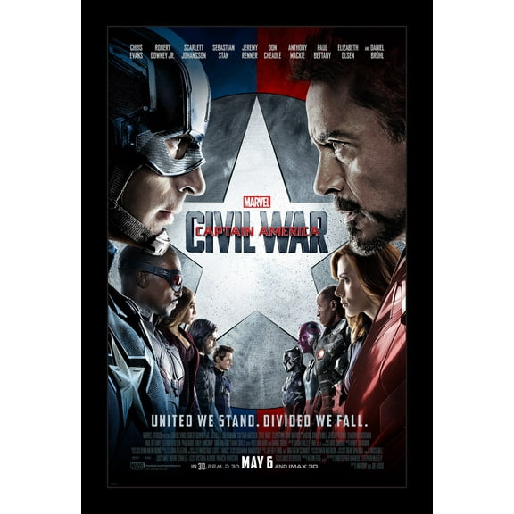 CAPTAIN AMERICA CIVIL WAR - 11x17 Framed Movie Poster