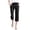 Black, variant on felwors Women's Linen Capri Pants, High Waist Drawstring with Pockets Grey for Size XL