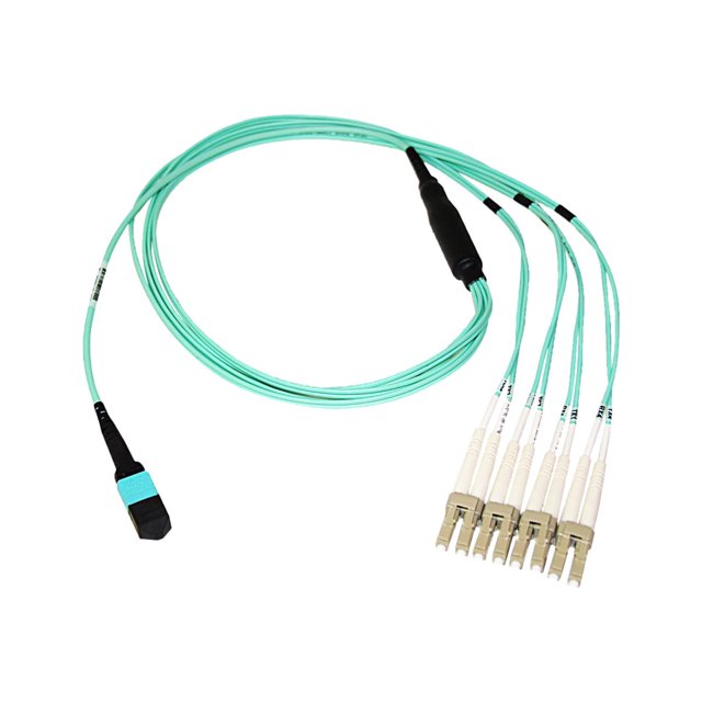 Axiom - Network cable - MTP/MPO multi-mode (F) to LC multi-mode (M) - 6 m - fiber optic - 50 / 125 micron - OM4 - riser - aqua