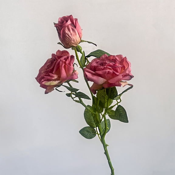Artificial Roses – 21.7" Long Stem Garden Roses – Lifelike Faux Silk Flowers for Wedding Bouquets, Home Décor, Centerpieces & Floral Arrangements