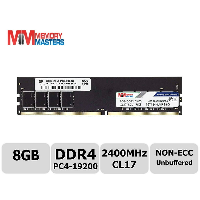 MemoryMasters Hynix IC 8GB DDR4 2400MHz PC4-19200 Unbuffered Non