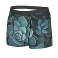 thumbnail image 2 of Balery Blue Color Cactus Men's Boxer Briefs, Soft and Breathable Cotton Underwear with nylon Waistband-X-Large, 2 of 9