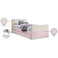 thumbnail image 2 of Bowery Hill Lit Gigogne Simple Contemporain en Velours Rose/lit avec Rangement, 2 of 9