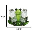 thumbnail image 2 of Green Tree Frog Toad Meditating Glass Salt Pepper Shakers Holder Figurine Set, 2 of 9
