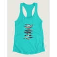thumbnail image 3 of Whale Display Ii. Racerback Tank Women -Naomi McCavitt Designs, Female x-Large, 3 of 4