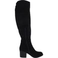 thumbnail image 4 of JOURNEE COLLECTION Womens Black Comfort Sana Round Toe Block Heel Zip-Up Heeled Boots 6 M, 4 of 8