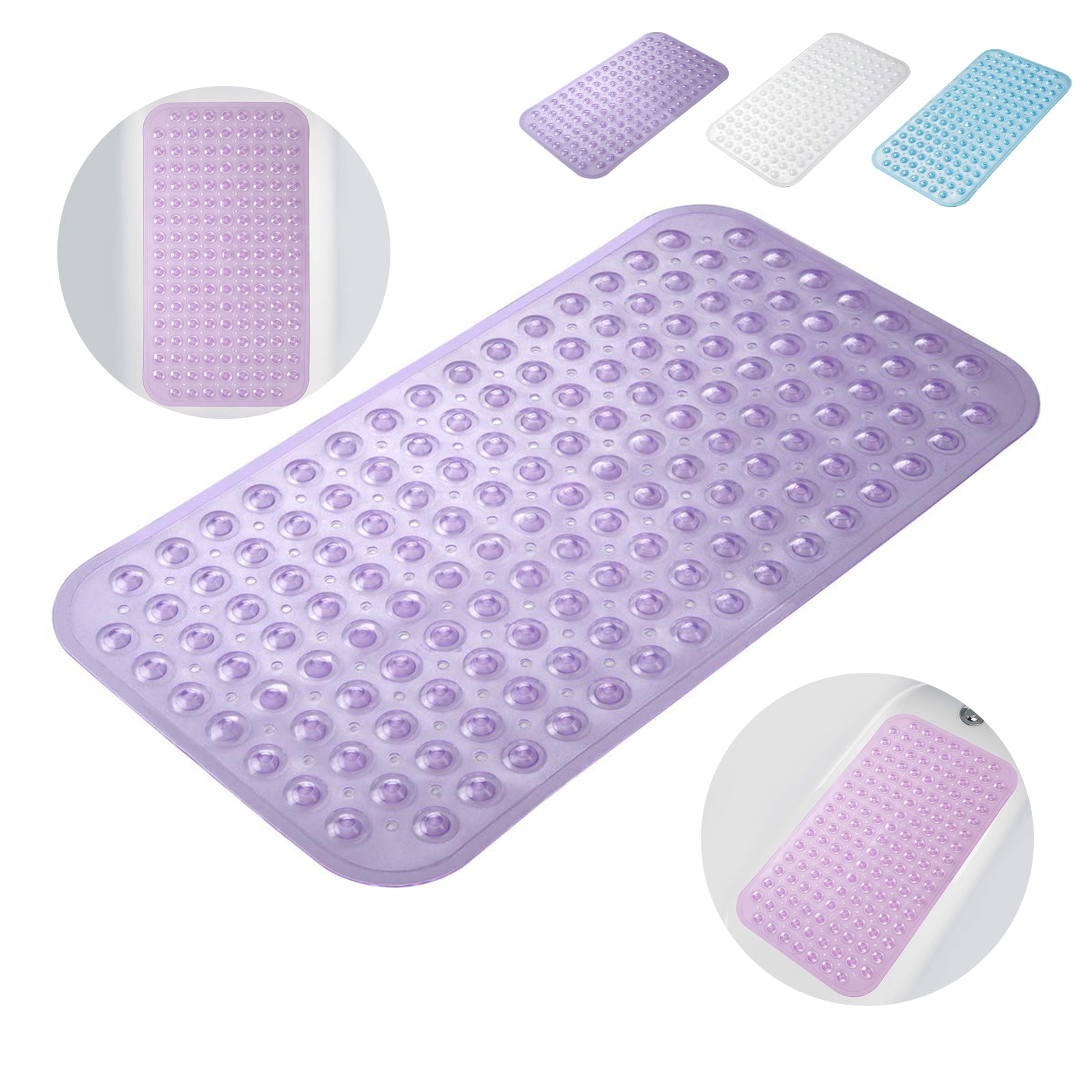 Semfri Bath Tub Shower Mat Medium Size 27.5 x 15 inch Non Slip Bath Tub