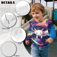 thumbnail image 7 of Xixirimido Axolotl Colorful Planets Galaxy Print Toddler Girls Sweatshirt Ruffle Shoulder Long Sleeve Sweatshirts Graphic Pullover Top Girls Sweater Casual Fall Winter Clothes, for 2-3T, 7 of 7
