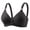 Black BKL, variant on Womens Bra Underwear Womens Gathered No Underwire Bras Solid Color Thin Brassiere Loose Casual Wear Black L