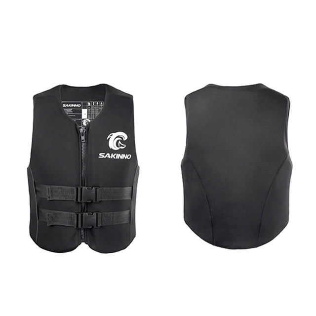 Chalecos Salvavidas Chaleco salvavidas de neopreno para navegación, chaleco de flotabilidad cálido, accesorios para exteriores (S negro) Likrtyny Para Estrenar