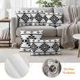 thumbnail image 6 of White Black Boho Outdoor Waterproof Pillow Covers, Southwest Ethnic Abstract Geometric Decorative Square Throw Pillowcase Sofa Cushion Sham for Patio/Couch/Chair, 24"x24" 2 Pack, 6 of 8