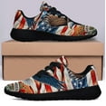thumbnail image 3 of Patriot Eagle Memorial Day Print Sneakers Lightweight Comfortable Running Shoes for Men Women Black Size 4.5, 3 of 7