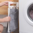 thumbnail image 4 of Wall Mounted Laundry Organizer Bag Foldable Washable Laundry Basket Home Clothes Storage Hamper, 4 of 6